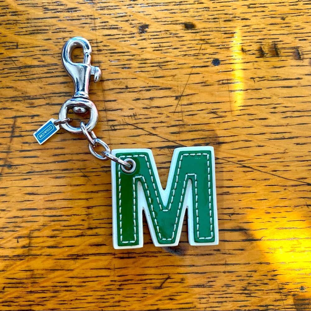 Rare Coach M Charm Keychain